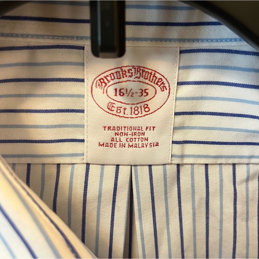 Men’s Brooks Brothers Stripped Dress Shirt 16.5-35 - Picture 2 of 4